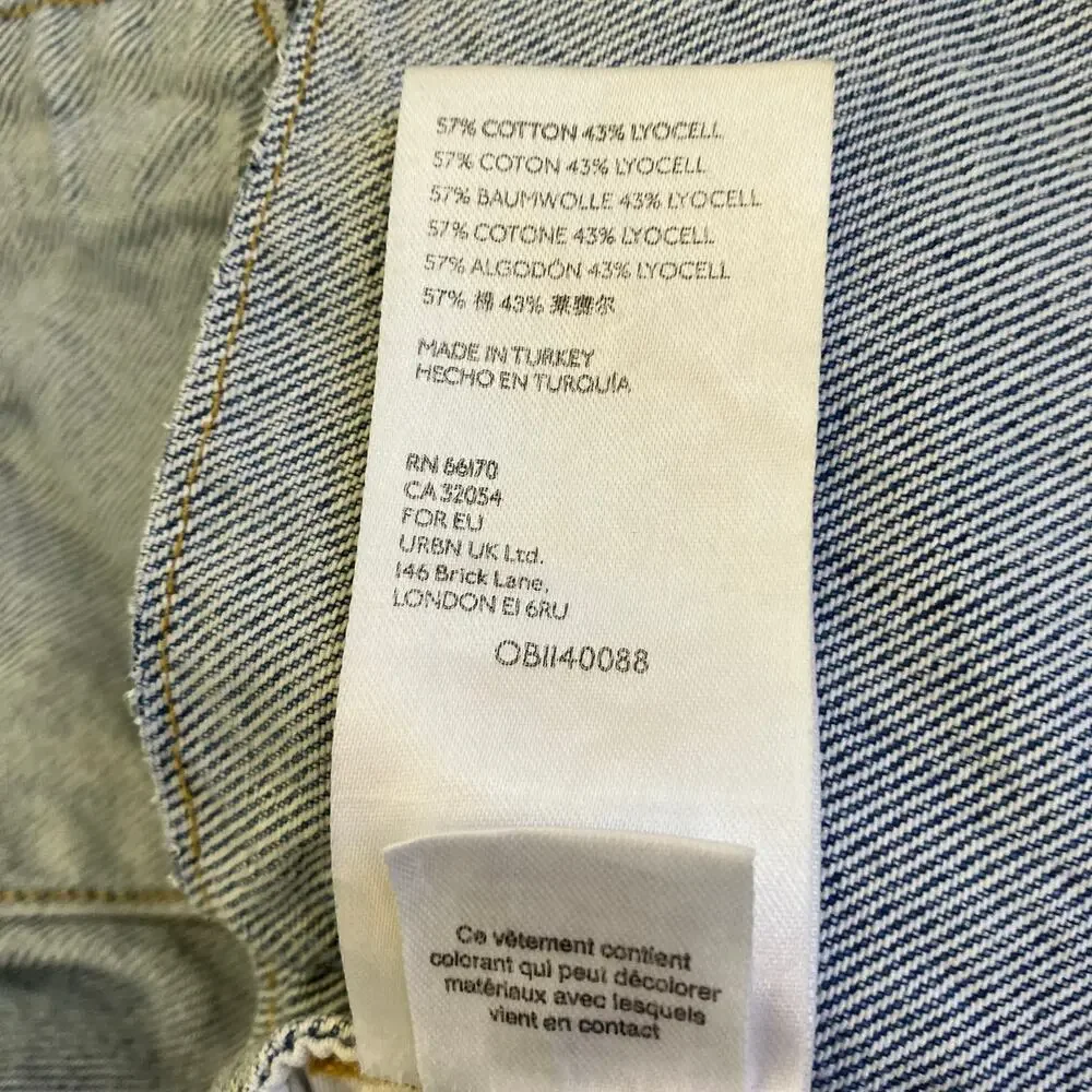 FP We The Free Sz S Indira Raw Hem Cropped Denim Jacket Retro Streetwear Casual